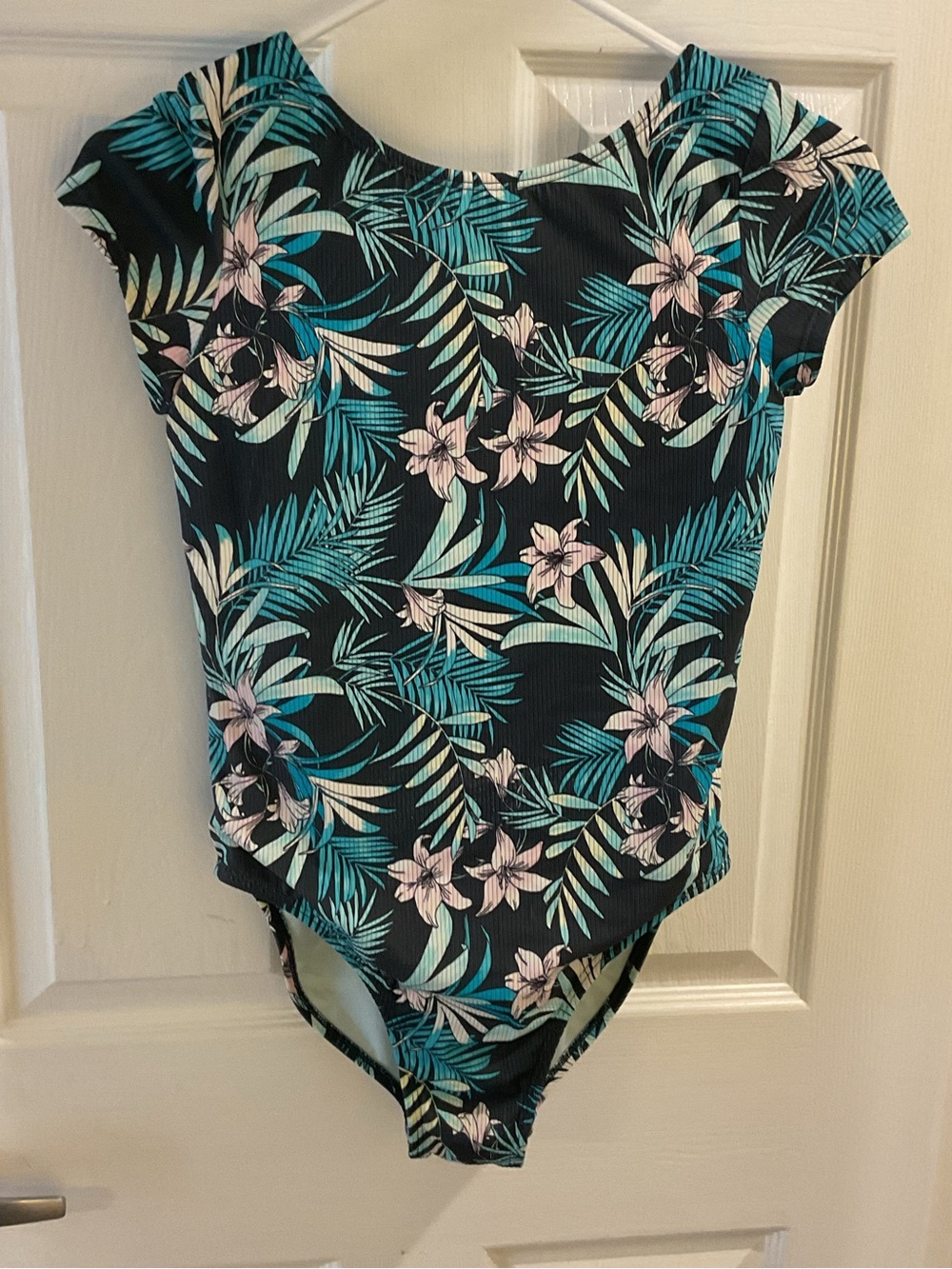 Art class Kids Tropical Floral One-Piece Swimsuit size XL 14/16